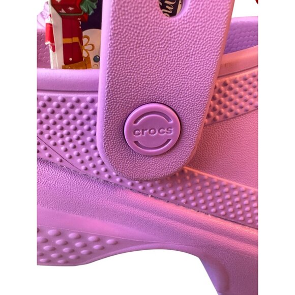 Crocs Classic Platform Clog Sandals Pink Size 7 M / 9 W Lightweight Slip-On Shoe - Picture 8 of 9